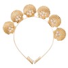 Lurrose Shell Headband Gold Seashell Crown Goddess Pearl Decor Tiara