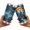 20oz Insulated Mug, Stainless Steel, Double Silver Side, Stampedcapacity: 20
