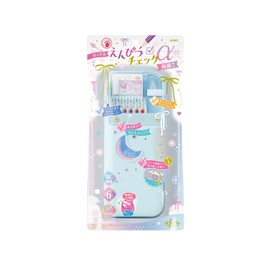 Sonic Pencil Case, Pencil Check α, Uka Sapo, Double-Sided Pencil Case, with Lock, Liana Tiara, Light Blue FD-2567-LB