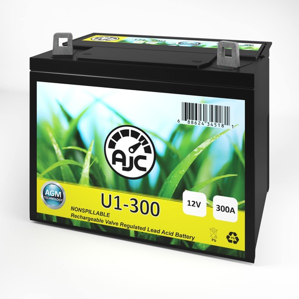 AJC Battery Compatible with John Deere X475 U1 Lawn Mower
