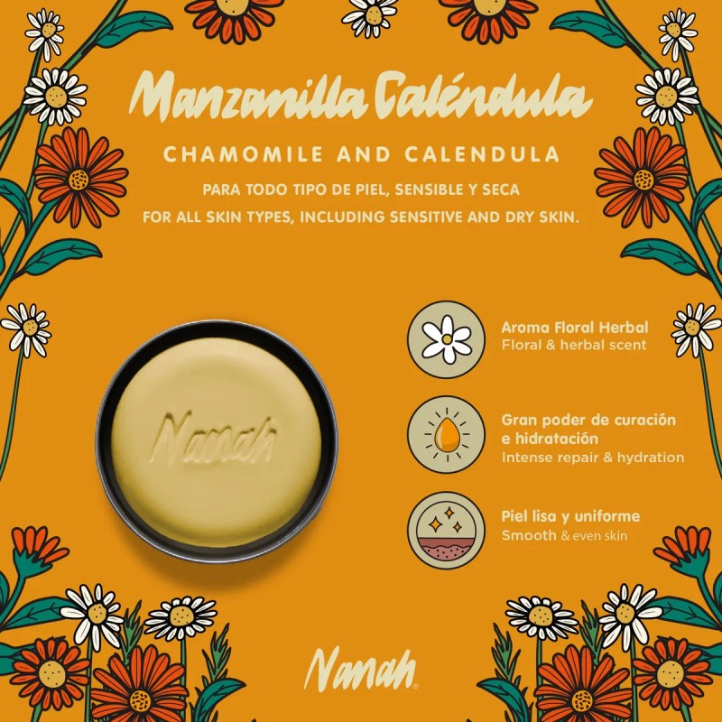 Nanah Crema Corporal De Manzanilla Caléndula En Barra Chamomile/herbal