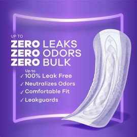 Always Discreet Adult Incontinence Pads for Women, Moderate Absorbency, Long Length, Postpartum Pads, Up to 100% Bladder Leak Protection, 54 Count (Packaging May Vary)