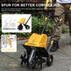 IncwBo Electric Tiller/Cultivator 4 Steel Tines, 8'' Tilling Depth Garden