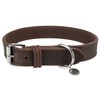 TRIXIE Rustic Greased Leather Collar - D-Ring Protects Larynx -