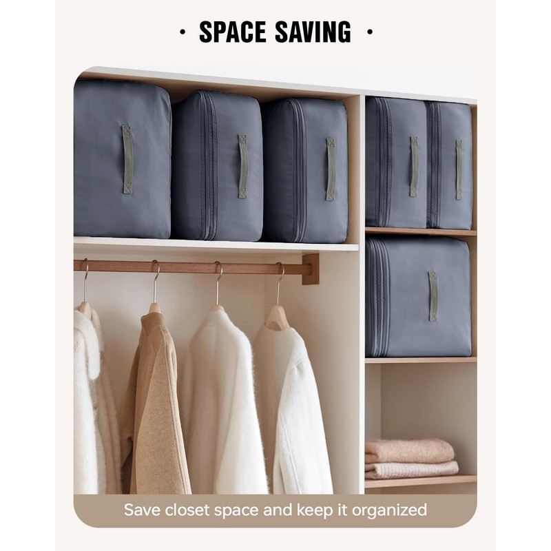 Eachy 3-Pack Comforter Storage Bag Blanket Storage Bags, Compression Storage