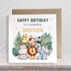 Second Ave Brother Children's Kids Baby Safari Square Card For