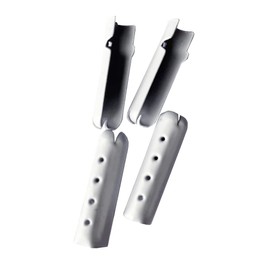 Goodlace 12/24/36/48 PCS Metal Aglets DIY Shoelaces Repair Shoe Lace Tips Replacement End (12PCS, White)