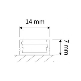ledomec ledomec LED ALU Profil Slim LED Leiste (14x7mm) in Schwarz mit Abdeckung (1m Schwarz - Abdeckung Klar)