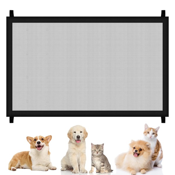 Stair Gates for Dogs, 110x72cm Dog Gate,Portable Mesh Stair Gate