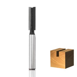 Akylin Straight Router Bit 1/4 Inch Shank, Two Flute Router Cutter Bit, 1/4" Cut Dia, 13/16" Cut Length, Carbide Tipped Straight Router Bit for Woodworking Slotting