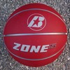 Baden Junior Zone Rubber Basketball, Indoor and Outdoor Ball, Red,