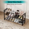 EKETE Expandable Shoe Rack,Adjustable and Stackable 3-Tier Shoe Rack Organizer,