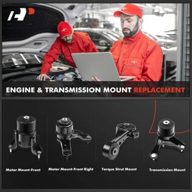 A-Premium 4PCS Engine Motor Mount and Transmission Mount and Torque Strut Mount Set Compatible with Toyota Camry LE SE XLE 2002 2003 2004 2005 2006 V6 3.0L Sedan, Automatic Transmission
