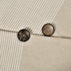 Lush Decor Beige Linen Woven Cotton Shower Curtain, Farmhouse Button