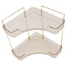 2 Tier Corner Bathroom Countertop Organizer Space Saving Easy Assembly