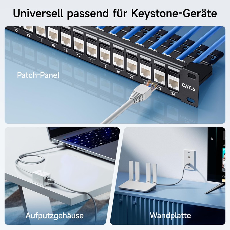 [UL Certified] Cable Matters Pack of 25 Cat 6 Keystone