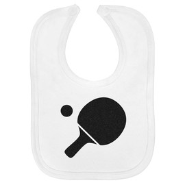 Azeeda 'Ping Pong Paddle With Ball' Soft Cotton Baby Bib (BI00056741)