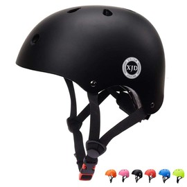 XJD Kids Helmet Toddlers Bike Helmet Age 2-13 Years Adjustable Skateboard Helmet for Cycle BMX Scooter Roller Skating for Children Boys/Girls (Black, M)