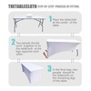 Yoquare 1 Pack Thick White 5FT Streych Spandex Table Cover