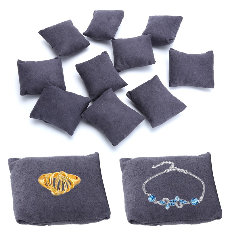 10pcs Watch Display Pillow Bracelet Holder Jewelry Cushion Accessories Gray