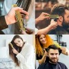 Juego De Herramientas De Peinado Para Corte De Pelo Dorado