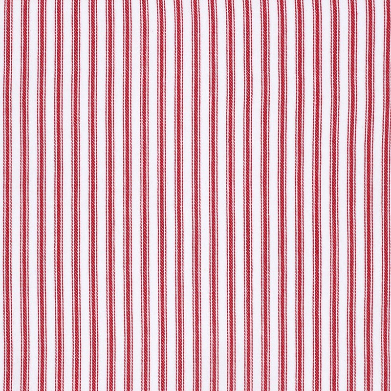 Cackleberry Home Red and White Ticking Stripe Woven Cotton Bib