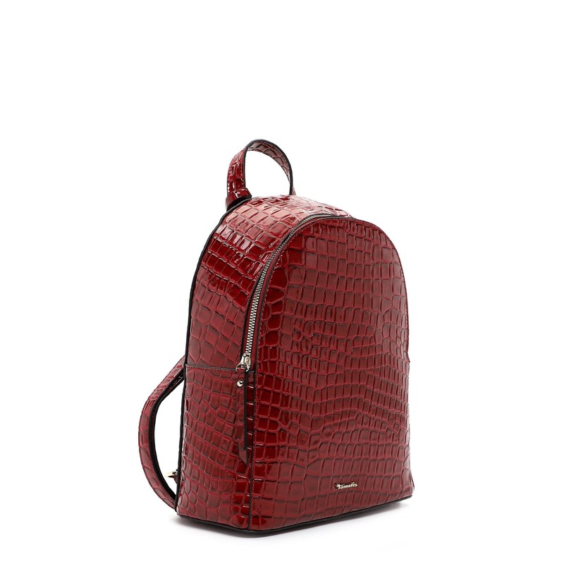 Tamaris Diana City Backpack 28 cm, Red crocodile