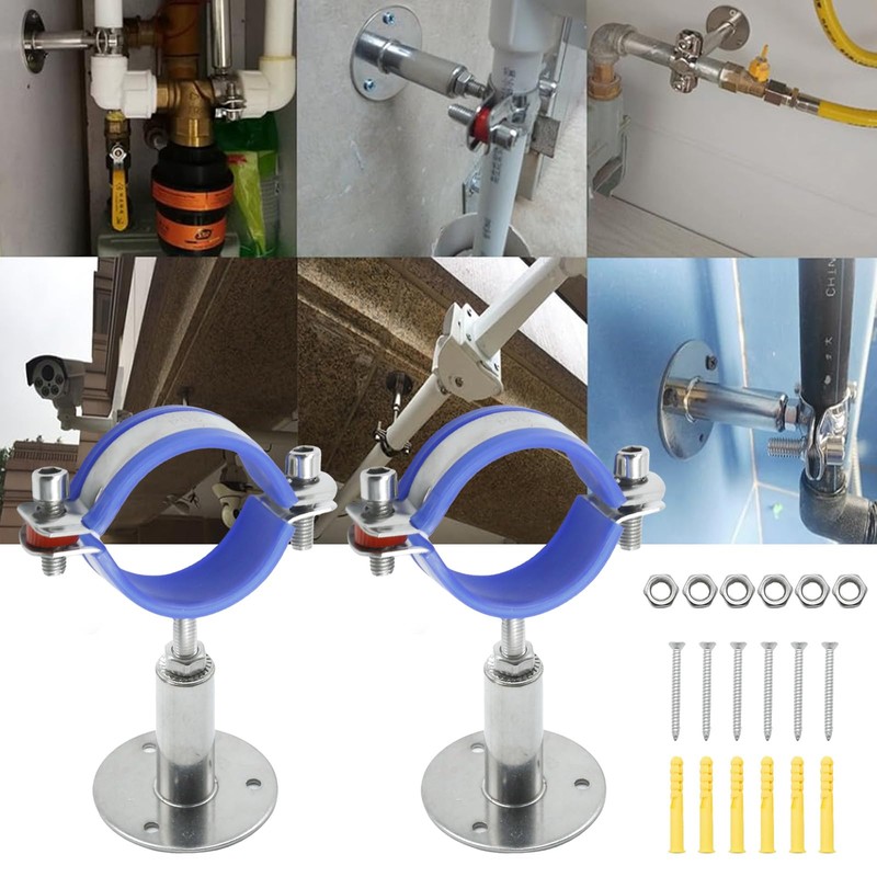 ZUDKSUY 2 Pack 2-1/4 Inch Wall Mount Ceiling Mount Pipe