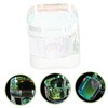 Housoutil Delicate Round Corner Crystal Nail Dish Cup Acrylic Nails