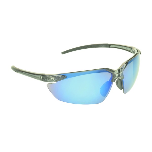 proSPORT Safety Sunglass Z87 Large Fit Light-Weight Mirror Blue Lens