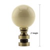 Ceramic 35mm Ivory Ball Antique Base Lamp Finial 2"h