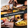 Steak Knives, 7 Pieces Steak Knife Set with Block, High