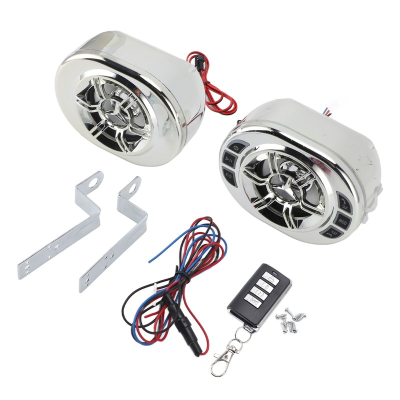 Waterproof Motorcycle Bluetooth Speaker Hands Free Calls Chrome All in