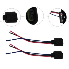JRSHOME Upgraded 9008 H13 Headlight Socket Wiring Harness, 2pcs Female Adapter Headlight LED Headlight Bulb Plug Replacement Female Sockets for H13LL Headlights Lamps Bulbs