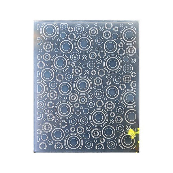 Kwan Crafts Circle Plastic Embossing Folders for Card Making Scrapbooking and Other Paper Crafts