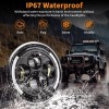 RIDROID 7" LED Headlight + Passing Lights For Harley Davidson