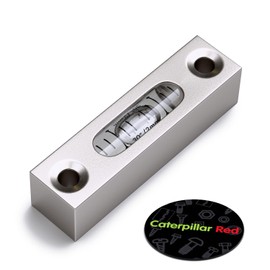 Metal Precision Level, Glass Vial, Spirit Bubble Level, Accurate, Clear, 58mm x 14mm, (2 5/16 x 9/16 in)