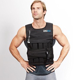 RUNmax 12lb-140lb Weighted Vest (Without Shoulder Pads, 40lb), Black