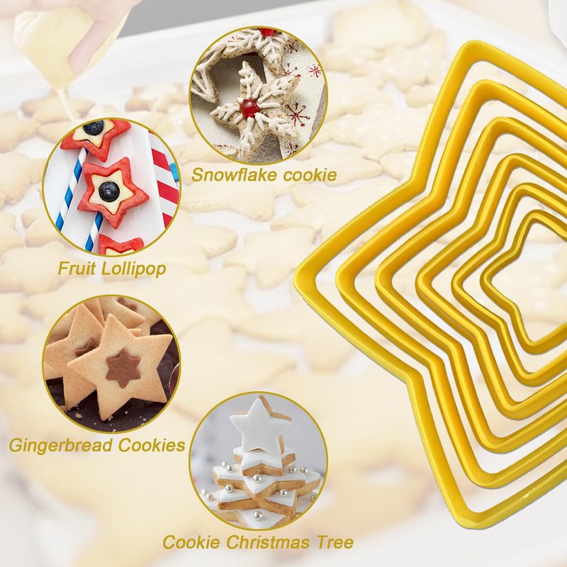 WYRGQIQN All-Inclusive Cookie Cutters Set 6Pcs Versatile The Cookie Cutter,