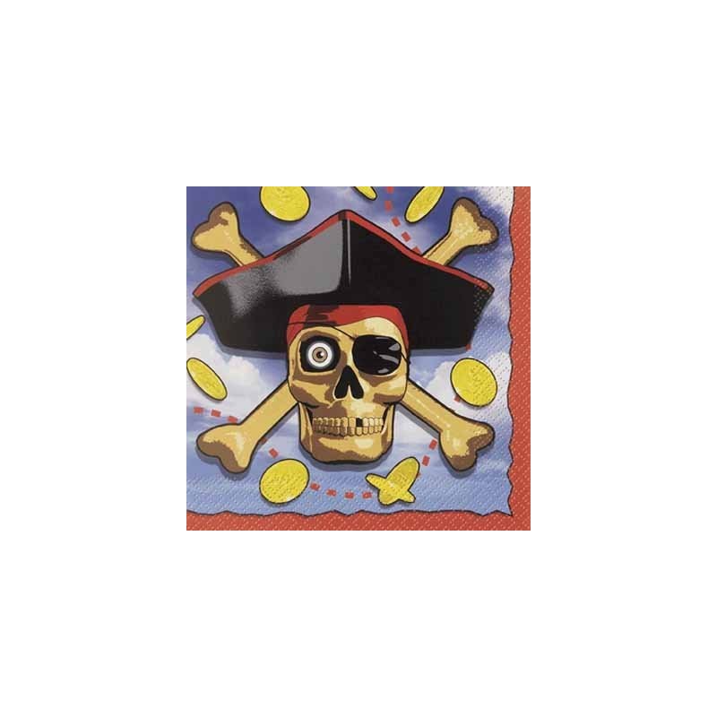 10 Inch Beverage Napkins - 16PK/Pirates Bounty