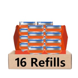 16 Count Razor Blade Refills, Compatible with Fusion5 Razor, Long-Lasting Sharpness and Skin-Friendly Shaving