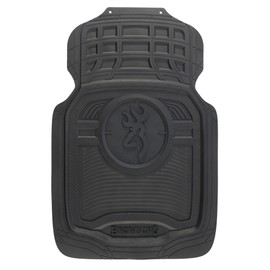 Browning Car and Truck Floor Mats, Premium Protection Against Water and Dirt, Front Set of 2, Buckmark Scope (Black)