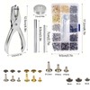Yiarsky Leather Rivet Set, 180 Sets Metal Rivets Double Cap