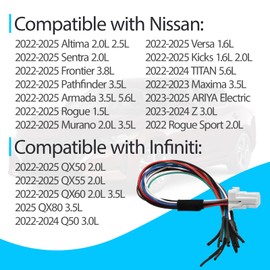 Accessory Service Connector Wiring Harness Compatible with Nissan Altima Frontier Pathfinder Sentra Titan 2022-Up and Infiniti QX50 QX60 Replace T99F6-4RA0A 999Q9-AY000