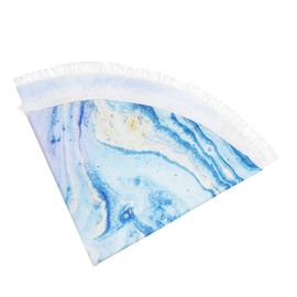 WOONEKY Quicksand Pattern Round Beach Towel Quick Dry Bath Blanket Decorative Travel Blanket