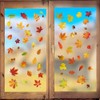 9 Sheet Thanksgiving Maple Leaves Window Sticker Window Clings for