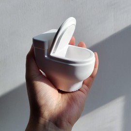 Wehous Creative Toilet Shape Candle Holder Mold, 3D Storage Container Jewelry Box Silicone Molds for Epoxy Resin Casting, Jar Box Planter Trinket Holder Silicone Molds for Resin Concrete Craft Decor