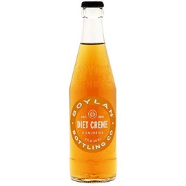 Boylan Bottling Pure Cane Sugar Soda Pop, Diet Cream Soda, 12 oz Glass Bottles (Pack of 6)