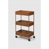 JAJU Daily 3-tier trolley_28.5x47x75.5cm, dark browndark brown_FRFR / 자주 JAJU