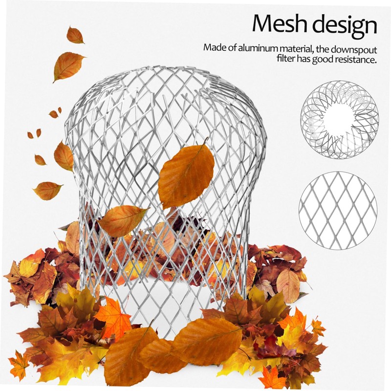Tofficu 8 Pcs Gutter Downspout Strainer Covers Durable Aluminum Mesh